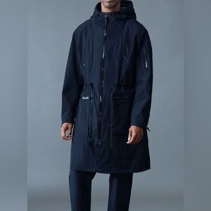 Mackage Men's Black Hooded Jacket/Rain Coat